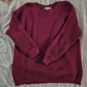 CHNGE Deep Red Crew Neck Sweater